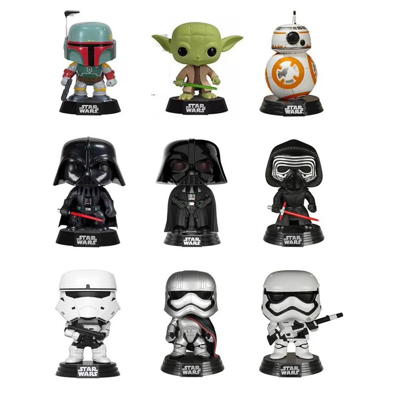 

Star Wars Darth Vader Black Series Figma Doll 10cm PVC Yoda Trooper Stormtrooper Star Wars Minifigures Action & Toy Figures