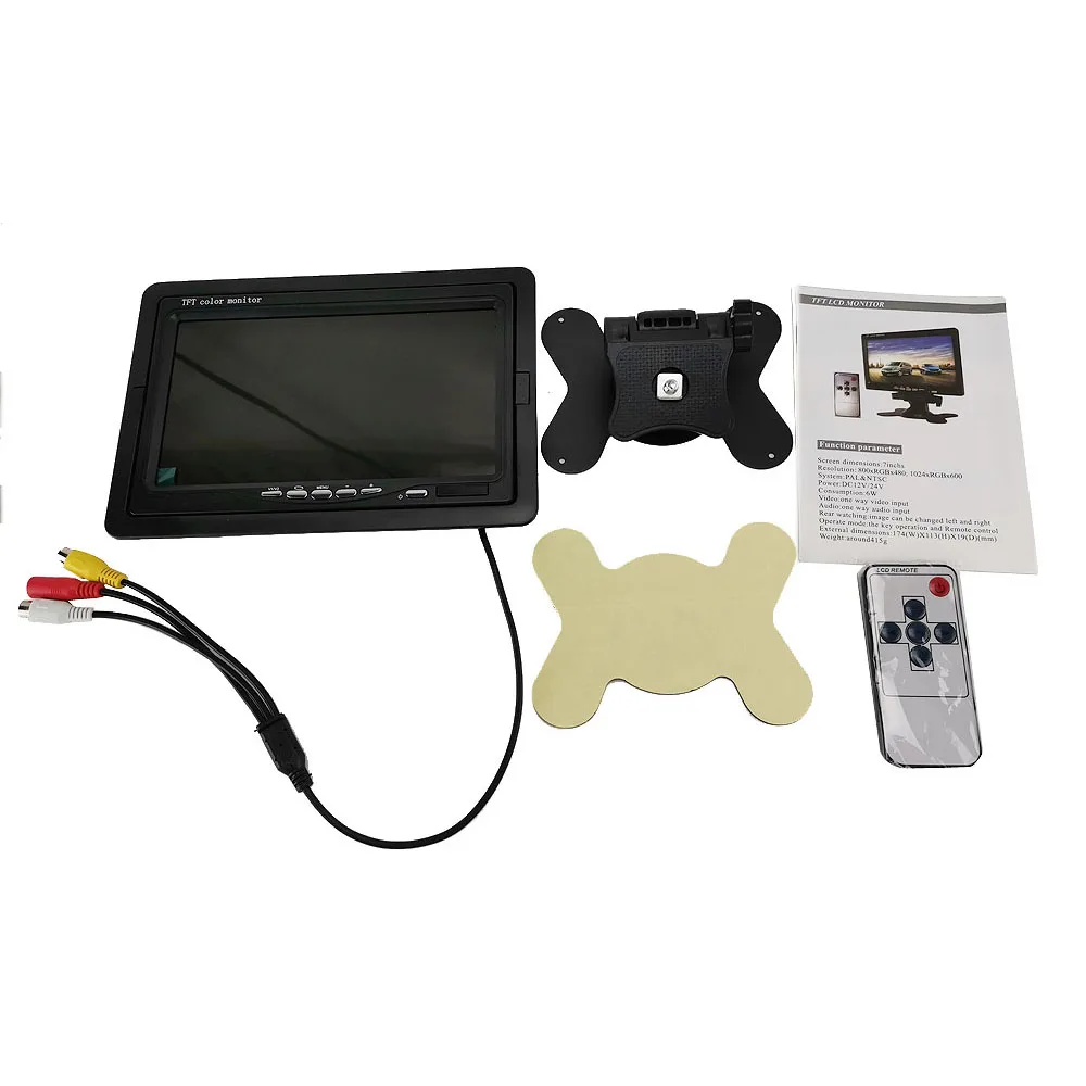  2ch video input 7inch color mini monitor for car parking system for cctv camera test view analog ca - 33055095432