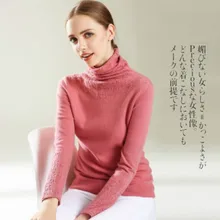 Cashmere wool sweater winter high collar Sweater 2018 New Casual Heaps Collar women solid long sleeve hollow knitted sweaters
