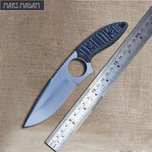 MARS MADAM Outdoor Fixed Blade Survival Knives DD9CR18MOV Blade Hunting Knife G10 Handle Hollowed-Out Straight Knife
