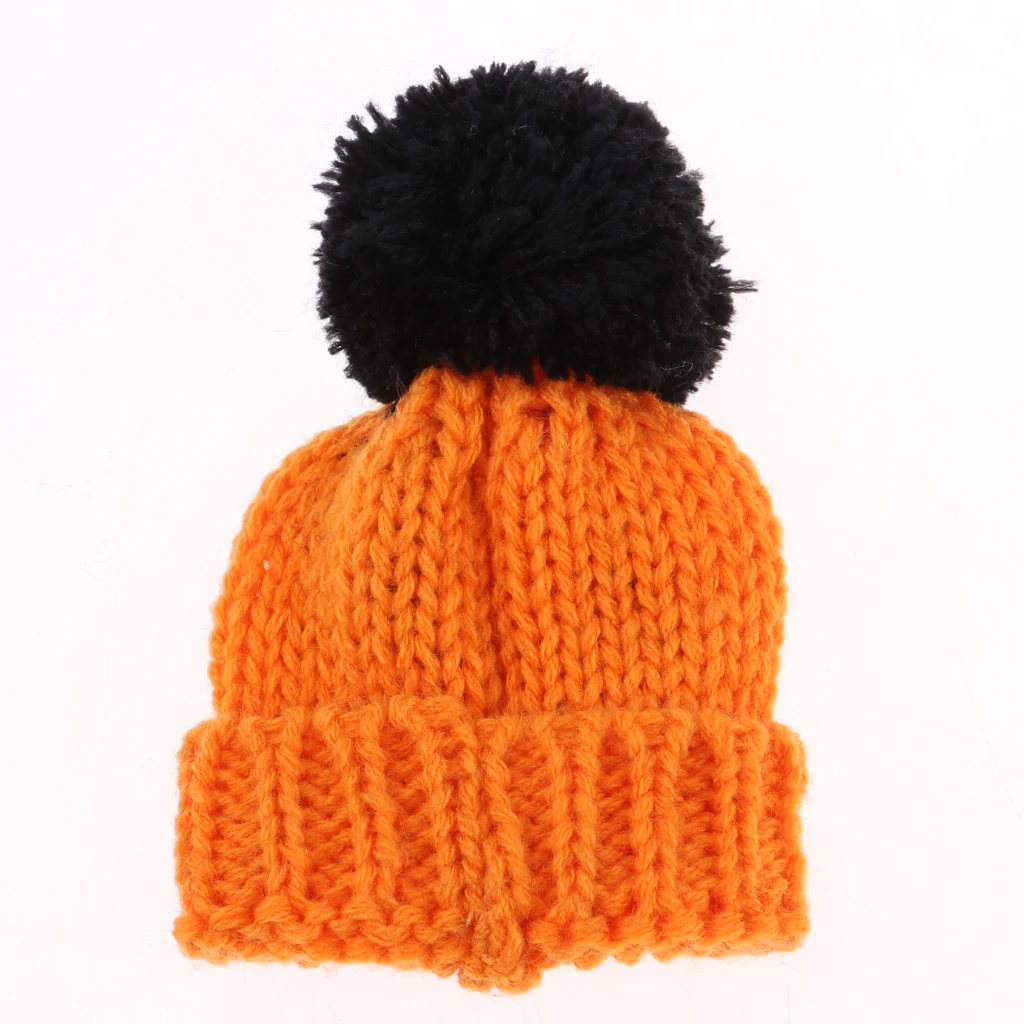Lovely Knitted Pumpkin Beanie Hat Ski Cap Winter Garment For 12inch Girl Dolls for Kurhn Sweater Clothes Accessories
