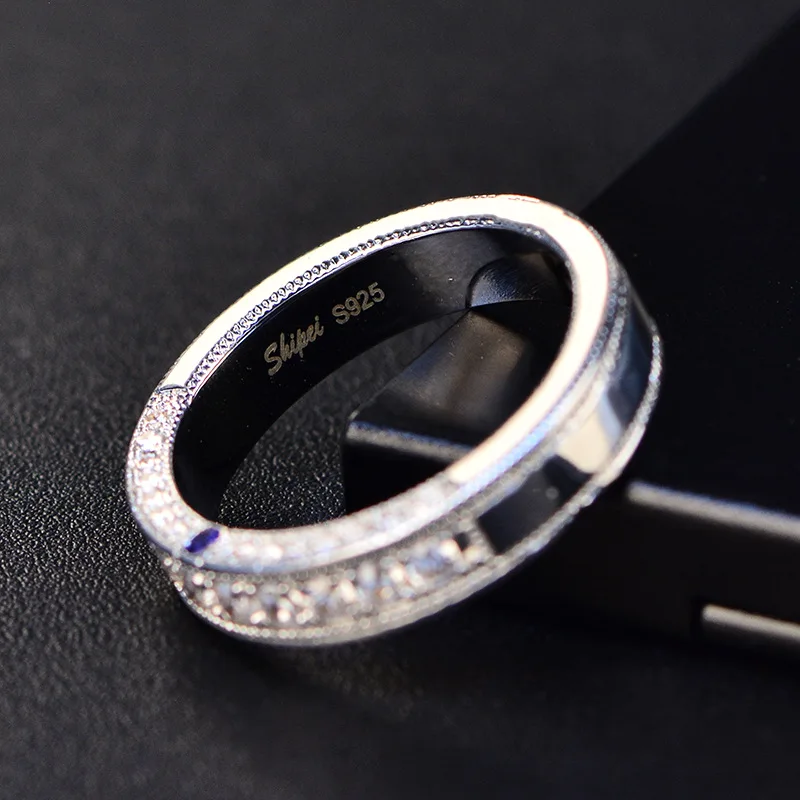 PANSYSEN, подлинное, 925 пробы, серебряное, классическое, круглое, обручальное кольцо на палец для женщин и мужчин, новые роскошные свадебные кольца