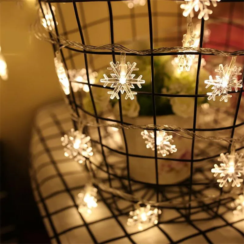 5M 28LEDS Snowflake LED String Lights Christmas Holiday Lighting for the Curtain Bedroom Party Wedding Decoration 5M 28LEDS Snowflake LED String Lights Christmas Holiday Lighting for the Curtain Bedroom Party Wedding Decoration