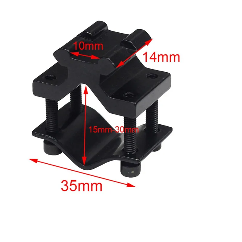 

Airsoft 12-20mm Butterfly Barrel Mount Adapter Connector Aluminum Weaver Picatinny Rail Rifle Gun Scope Pipe Clamps Mount Black