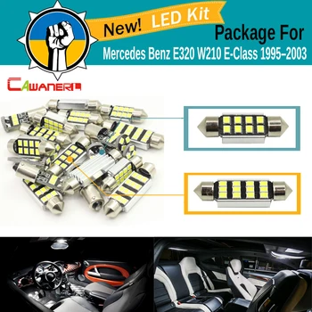

Cawanerl Car No Error 2835 SMD Interior LED Light Canbus LED Kit Package White For Mercedes Benz W210 E-Class E320 1995-2003