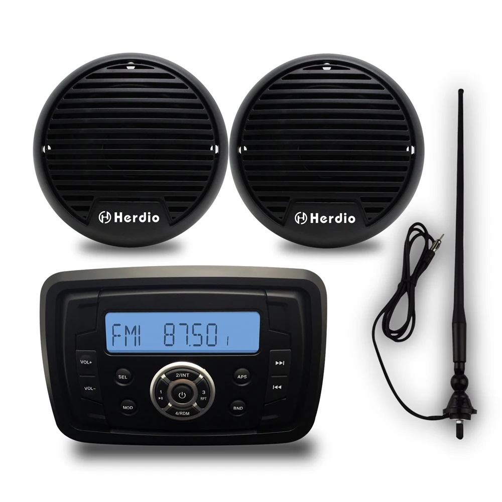 RV/ATV Outdoor Waterproof Marine FM AM Radio Receiver Bluetooth MP3