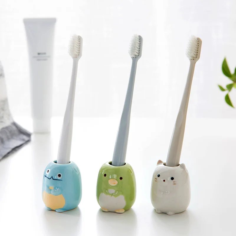 Multifunctionl High Quality Ceramic Mini Animal Toothbrush Holder