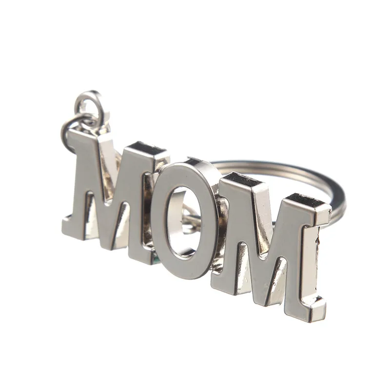 

High Grade Antique Silver Plated MOM Pendant Keychain Key Ring For Women Mother Day Gift