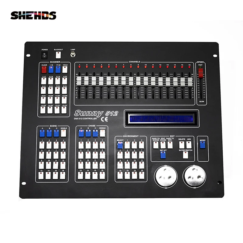 

Sunny512 Channels DMX512 DMX Controller DJ Disco DMX Lighting Consoles Professional Stage Lights Control Equipment