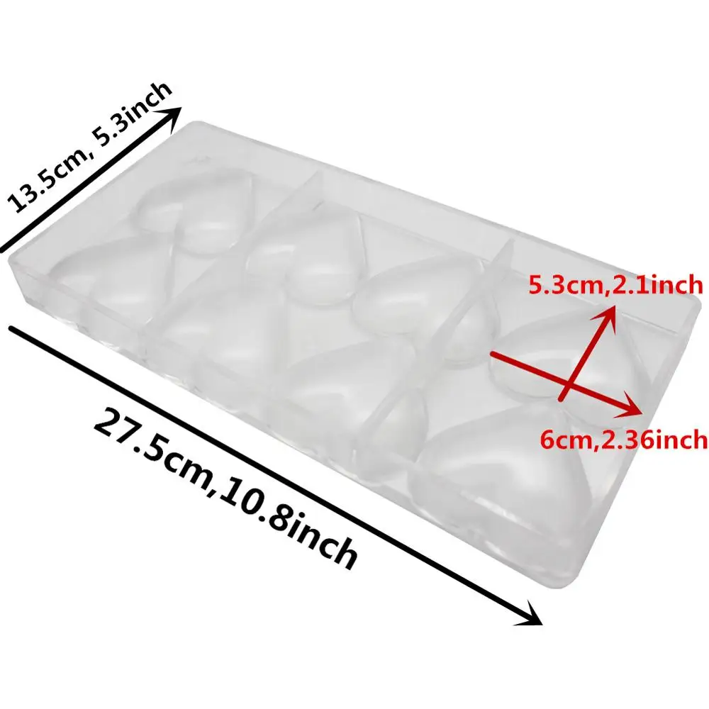 Сердце форма для шоколада Поликарбонат Сердце Шоколад Форма 4 размер на выбор - Цвет: GB1145