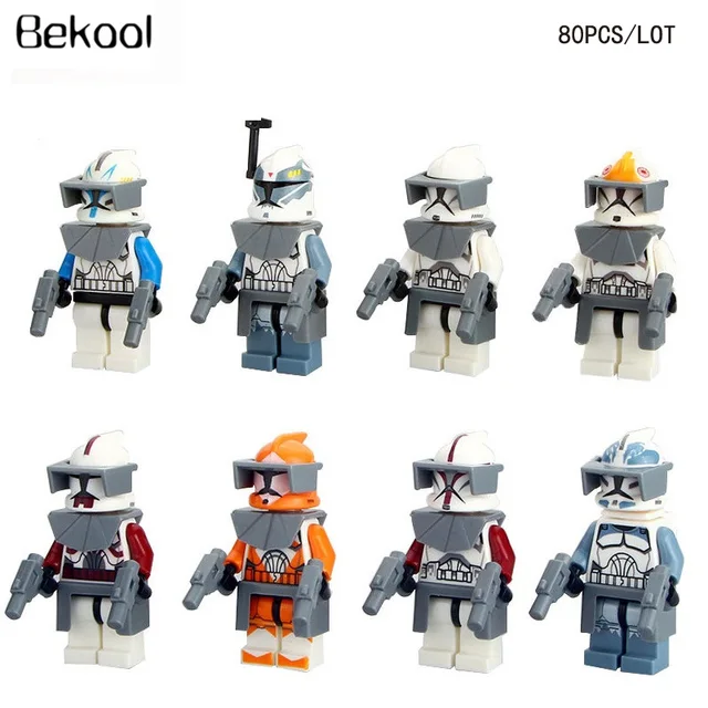 80pcslot Star Wars Captain Rex White Clone Trooper Clone Commanders