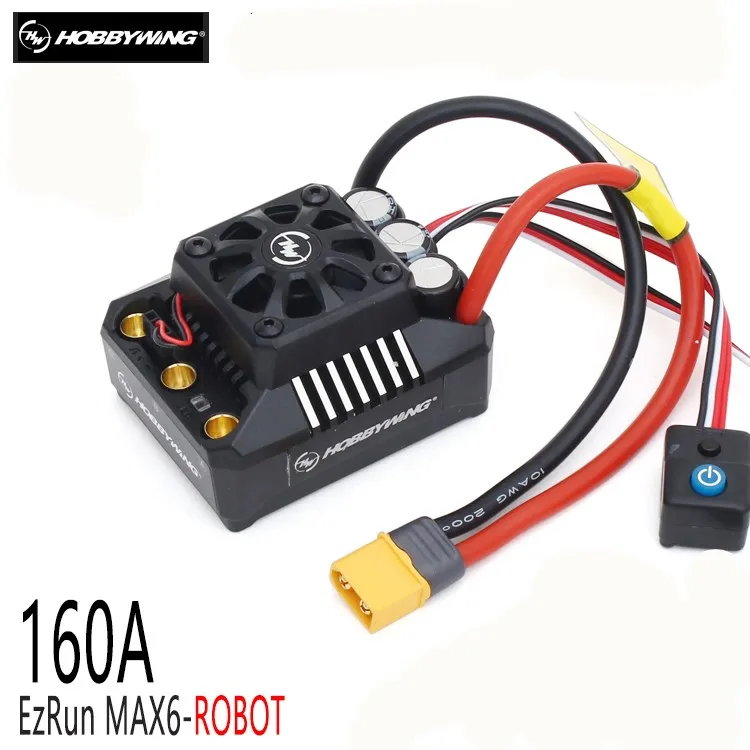 

HobbyWing EzRun Max6-ROBOT 160A Brushless ESC 110KG Level Race Fighting Robot fit 110KG, 60KG, 13.6KG Weapons