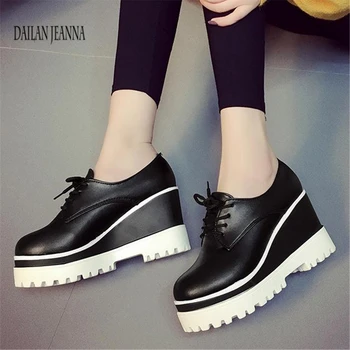 

Spring 2018 new single-shoe women's muffin shoes women's shoes high inside the thick soles