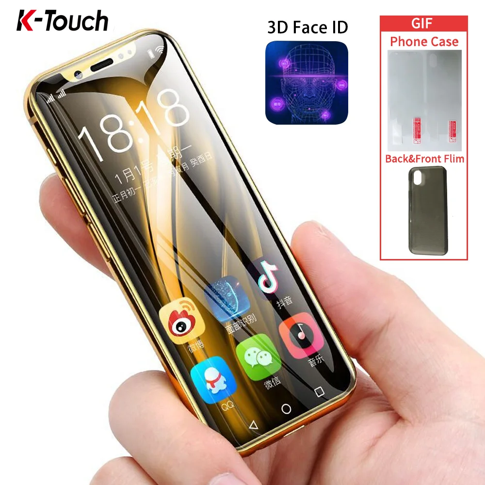 

Mini Smartphone K-TOUCH I9 3GB 32GB Metal Frame Smartphone Android 8.1 Face ID WiFi 2GB 16GB Smallest Smartphone