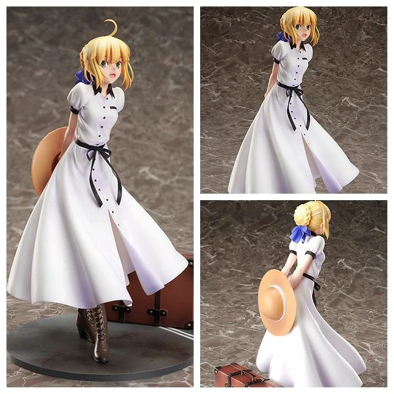 Аниме Fate/stay night Saber Arutoria Pendoragon British tratelogue 1/7 Масштаб Окрашенные Фигурки Коллекционная модель игрушки куклы