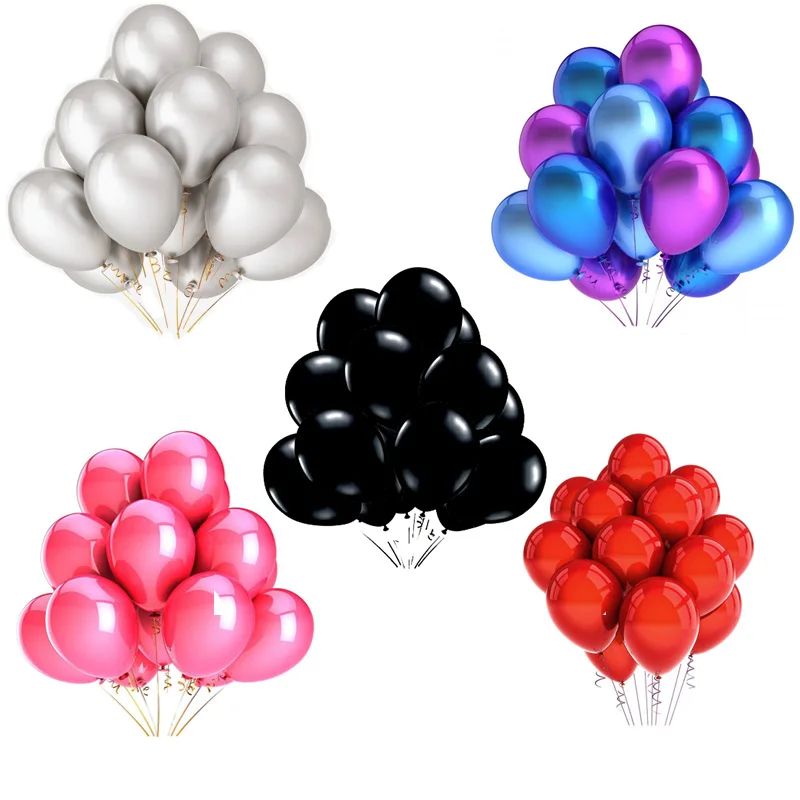 

10/20/30pcs Gold Sliver Black Latex Balloons Wedding Decorations Helium Globos Birthday Party Decorations Adult kid's Toy