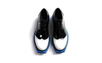 

Handmade Autumn Winter Flat Mixed Color Carved Genuine Leather Dress Shoes Men Top Quality Flower Casual Leather Dress Shoes