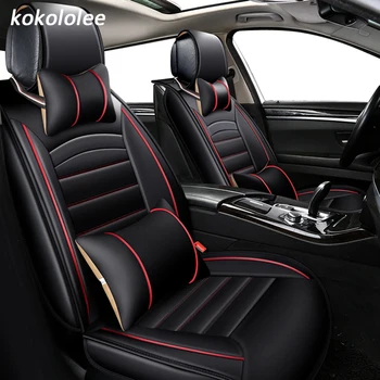 

KOKOLOLEE pu leather car seat covers set for peugeot mitsubishi qashqai lada renaul mazda skoda suzuki jimny car seats protector