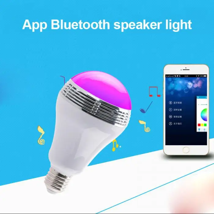 Приложение Управление светодиодный лампочка Bluetooth Музыка лампочка для домашней сцены TN88