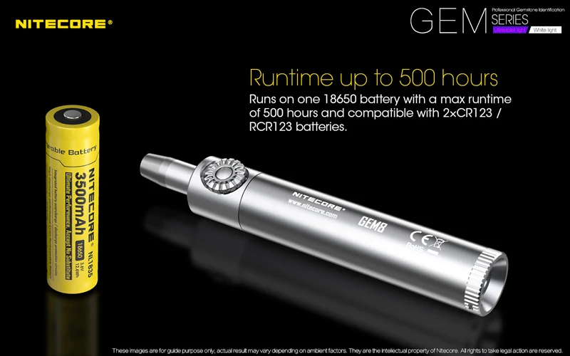 Nitecore GEM SERIES Professional Gemstone Identification Flashlight with Ultraviolet Light  White Light (14)