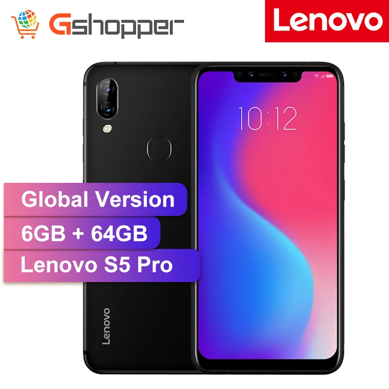 

Lenovo S5 Pro Global Version 6GB 64GB Smartphone Snapdragon 636 Octa Core 20MP Quad Cameras 6.2 inch 4G LTE Phones