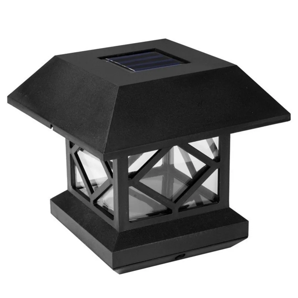

LumiParty Solar Fence Post Cap Lights Outdoor Garden Solar LED Post Deck Cap Auto Sensor Light Landscape Lamp