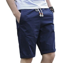 Летние однотонные хлопковые шорты свободные мужские повседневные шорты черный белый шнурок Талия Мужские дышащие шорты плюс размер 5XL