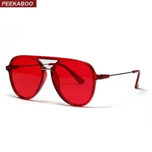 Peekaboo полуметаллические высококачественные солнцезащитные очки для мужчин и женщин, бренд, плоский верх, черные, красные, оттенки для женщин, женские, uv400