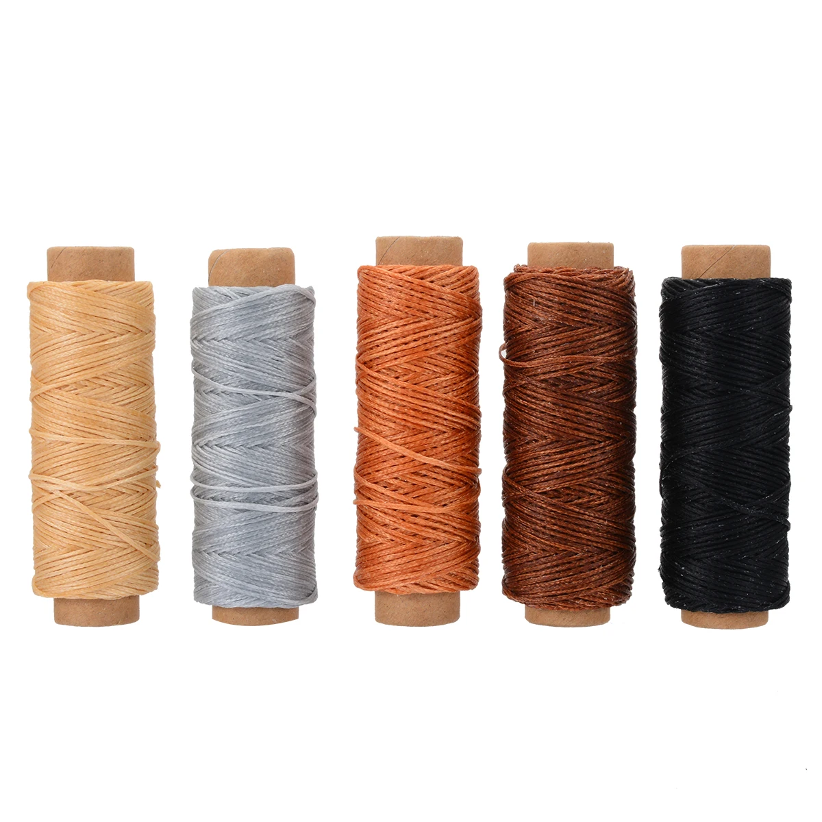 Mayitr 14pcs/set Hand leathercraft Tool Set with Needle Leather Waxed Thread Cord Drilling Awl and Thimble for Leather Repair