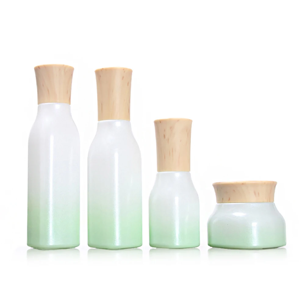 

Glass Gradient Green Spray/Lotion Pump Bottle,40ml Hand Cream Bottle