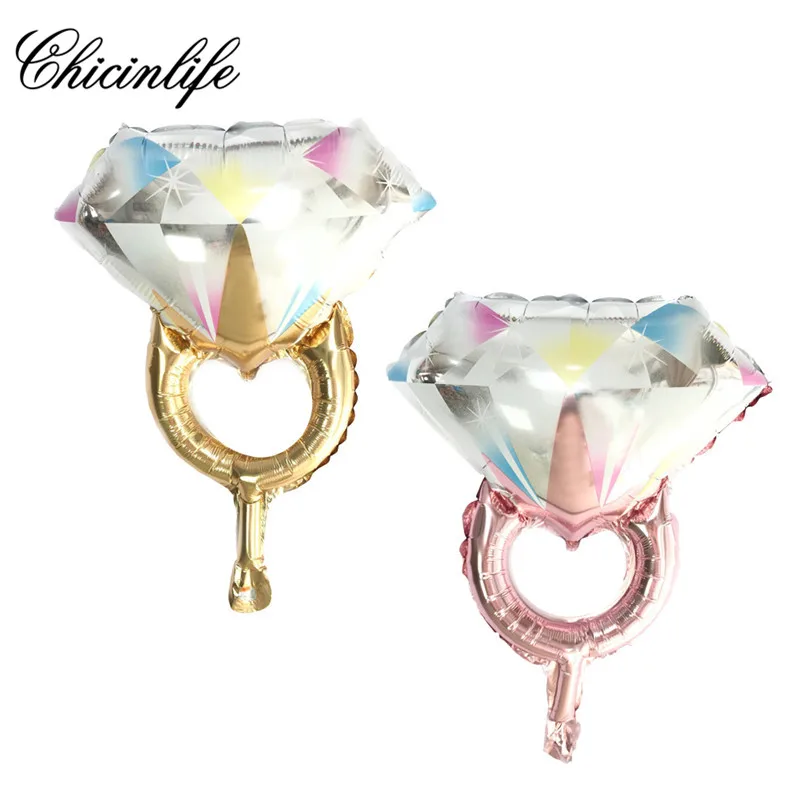 

5Pcs mini Diamond Ring Foil Balloons Bride To Be Hen Party Bachelorette Party Wedding Decoration Party Out Night Balloon 30*32cm