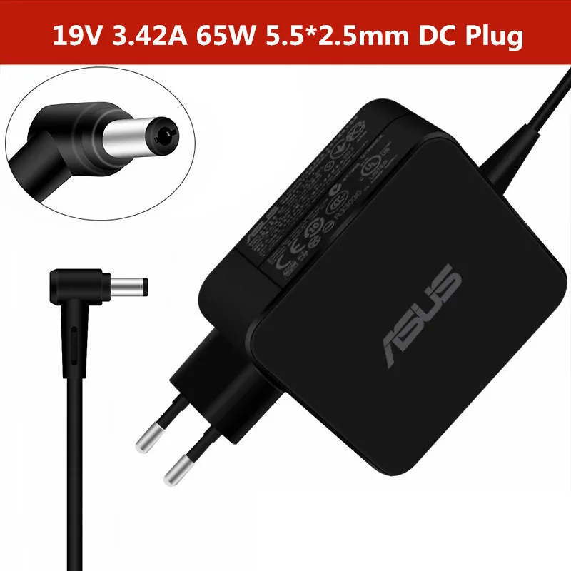 Pаспродажа Адаптер питания для ноутбука Asus 19V 3.42A 65W 5,5*2,5mm ADP 65AW A CC A AC зарядное устройство для ASUS X45A X501A X550 X 550ZA X550LA F555