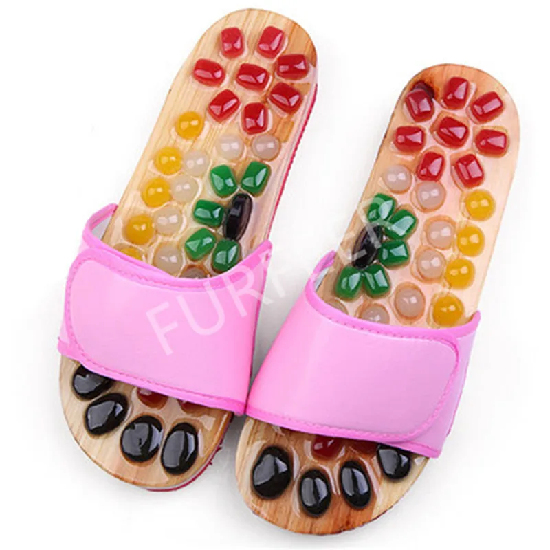 

Women's Cobblestone Massage Slippers Foot Soles Home Shoes Women Slides Indoor Health Flip-flops Outdoor Colored Jade Sandals