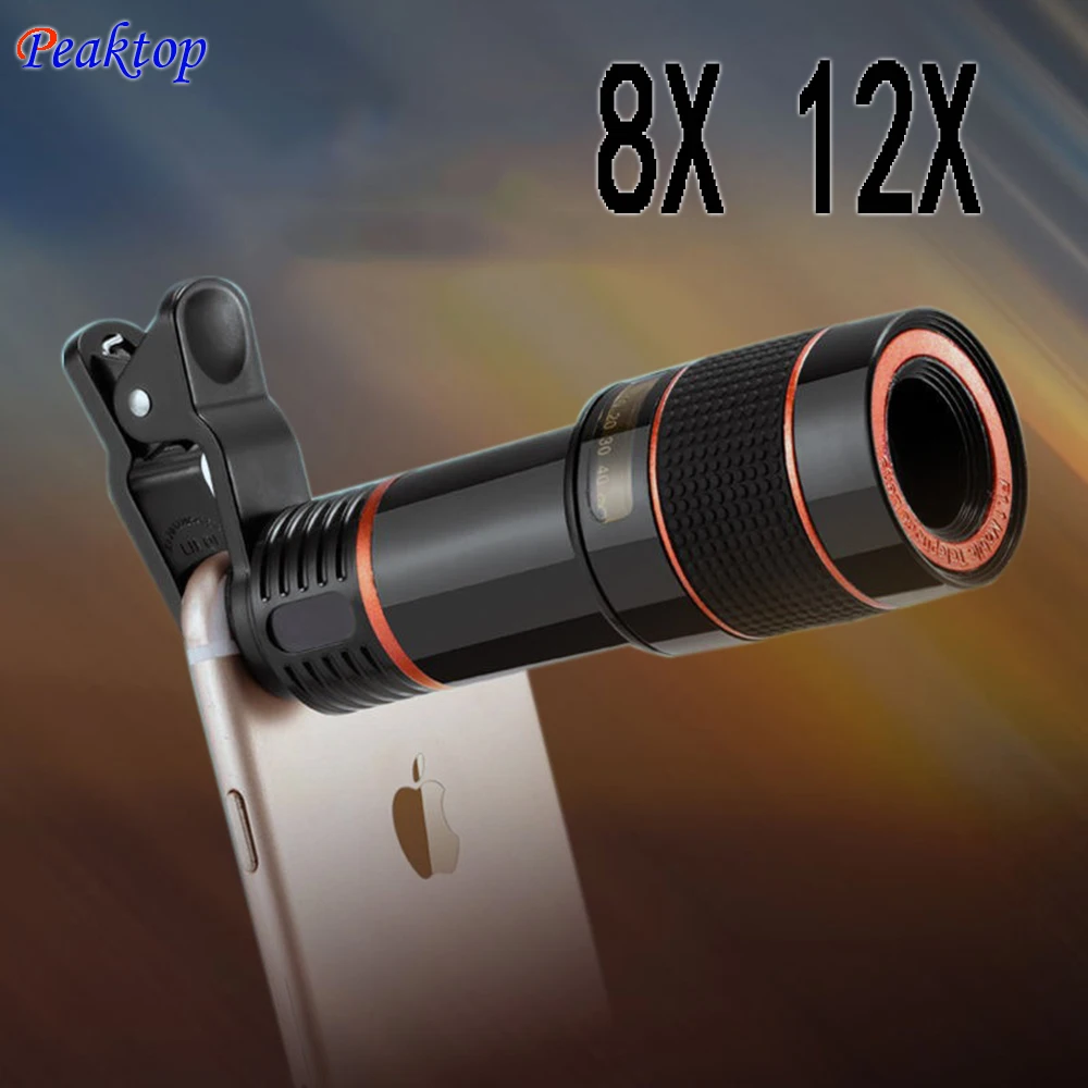 New Universal 8X/12X Optical Zoom Telescope Camera Lens
