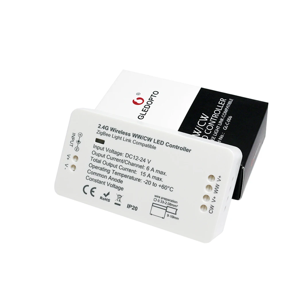 Светодиодный контроллер Zigbee RGB CCT WW CW LED диммер постоянного тока 12 В 24 светодиодной