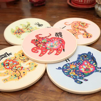 

Needlework Practice Kits Zodiac DIY Ribbons Embroidery for Beginner Cross Stitch Wall Painting Art Home Decoration Meet Sets