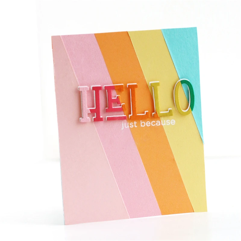 

Naifumodo Metal Cutting Dies Scrapbooking for Card Making DIY Embossing Cuts New Craft Hello Serif Letter Dies Diecuts