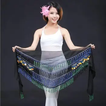 

Indian Belly Dance Hip Skirt Scarf Wrap Waist Belt Sequins Hip Dress Scarf