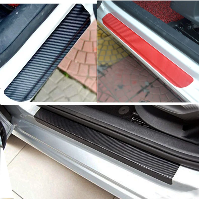 4PCS Car Styling For Ford Fiesta 2009 2017 Car Door Scuff Sill Plates