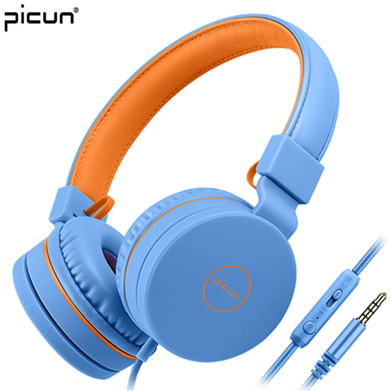 Picun C30 Portable Girls Boys Headphones Safely Over Ear Headset with
