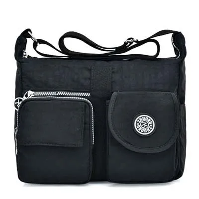 ZHUOKU роскошная женская сумка-мессенджер, нейлоновая сумка на плечо, женская сумка Bolsa Feminina, водонепроницаемая сумка для путешествий, женская сумка через плечо - Цвет: Black