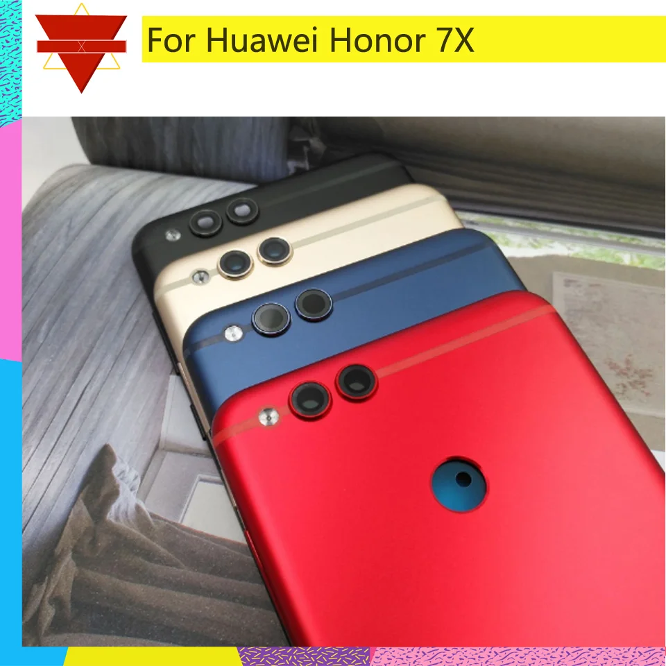 10pcs For Huawei honor 7X BND-L21 BND-L22 BND-L24 BND-AL10 BND-TL10 Back Battery Cover Rear Door Housing Case With Side Buttons