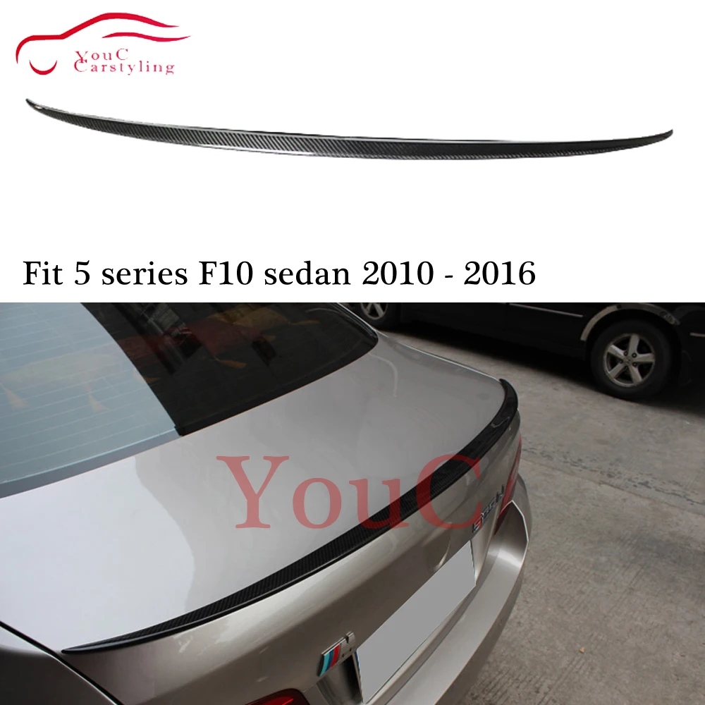 F10 M5 углеродного волокна задний спойлер крыло для BMW 5 серии F10 M5 4 Двери Седан 2010- 520i 528i 530i 535i багажнике губы
