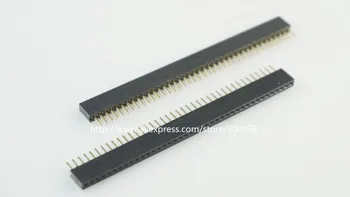 

100pcs 1x40 P 40 pin 1.27mm Pitch Pin Header Female 4.30 mm Height single row straight through hole DIP Rohs Lead free