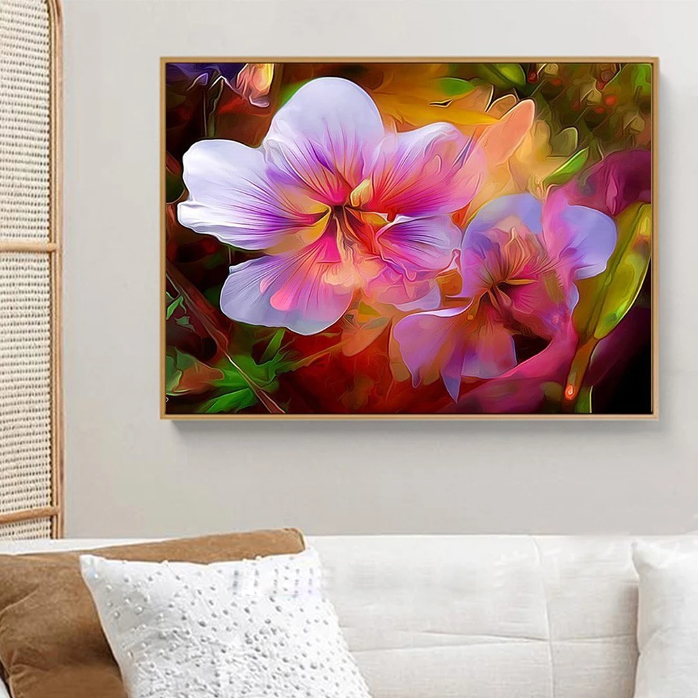 

5D Diamond Painting Flowers Diamond Picture Square Diamond Embroidery Floral Mosaic Rhinestone Painting Home Decoration H498