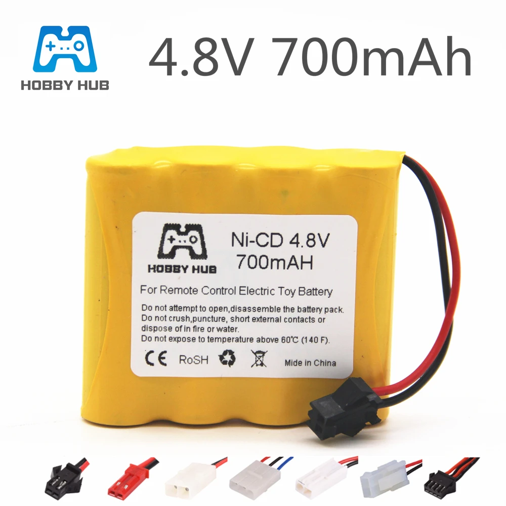 4 8 v 700mah ni cd battery for rc boat car toy model 4 8v bateria 4 8v
