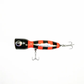 

Le Fish 170MM 130G Wooden lure fishing popper Topwater Handmade Fishing Trolling Baits Spitter Surface Popping Lures durable