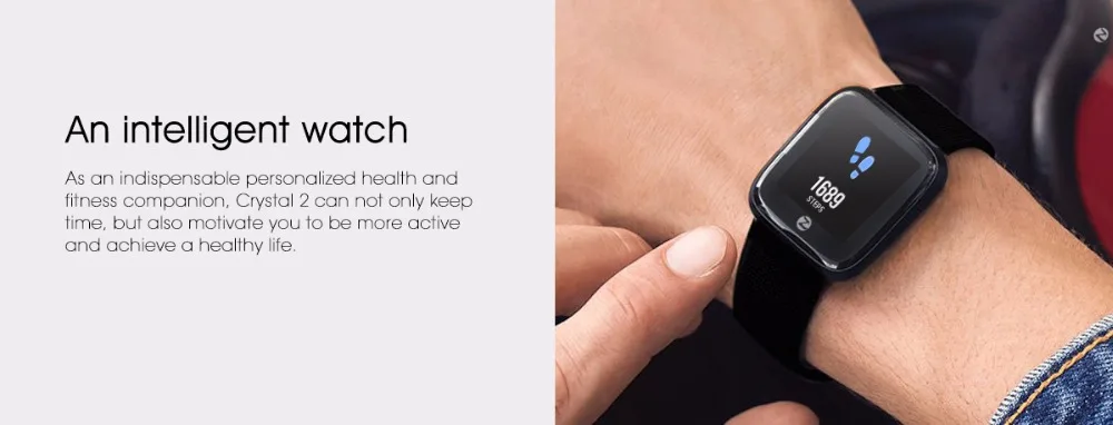 Zeblaze Кристалл 2 Smartwatch IP67 Водонепроницаемый Носимых устройств монитор сердечного ритма Цвет Дисплей Смарт часы для Android/IOS