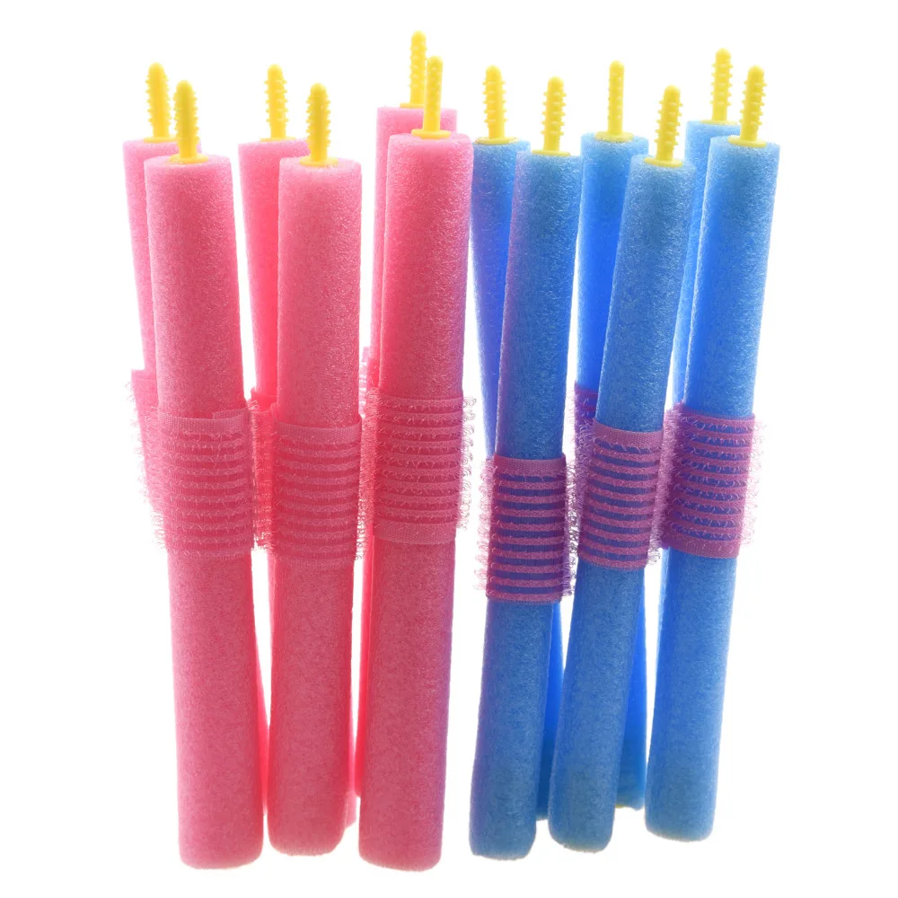 12pcs/set Foam Curlers Cling Magic Safe Large Bendy Twist Hair Rollers