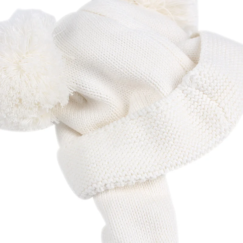 Velvet Knit Nebworn Baby Hat Warm Winter Infant Beanie Twist Lace Up Baby Hat With Pompom Cute Crochet  Hat For Baby Girls Boy   (8)